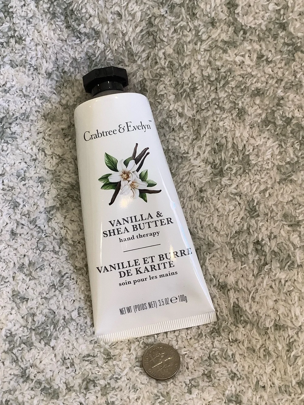 Crabtree & Evelyn Scented Vanilla & Shea Butter Hand Therapy Hand Cream NWT 3.5